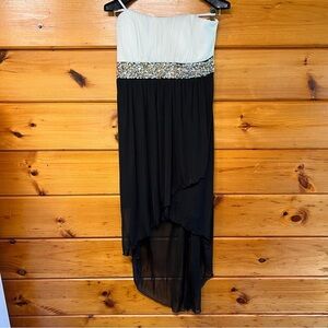 Trixxi High Low Jeweled junior  XL Strapless Womens Prom Party Dress